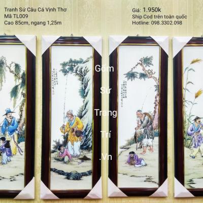 Bộ tranh sứ Câu Cá Vịnh Thơ